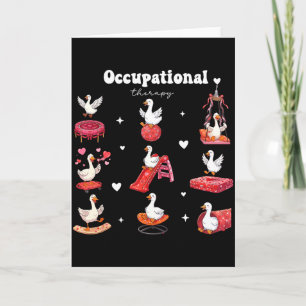 Tarjeta Terapia Ocupacional de San Valentín Ganso Tonto Ot