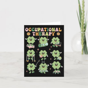 Tarjeta Terapia ocupacional de Shamrock el día de San Patr
