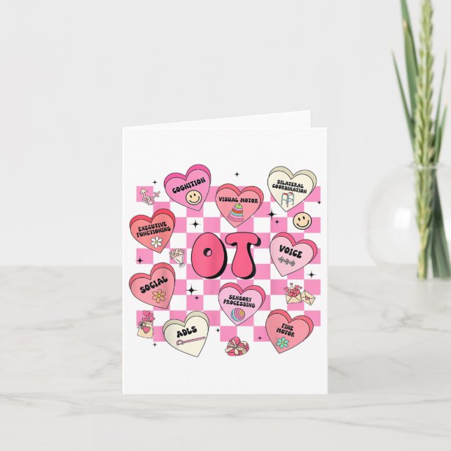 Tarjeta Terapia Ocupacional Ot Día de San Valentín (Anverso)
