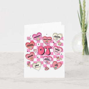 Tarjeta Terapia Ocupacional Ot Día de San Valentín