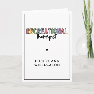 Tarjeta Terapia Recreacional Personalizada