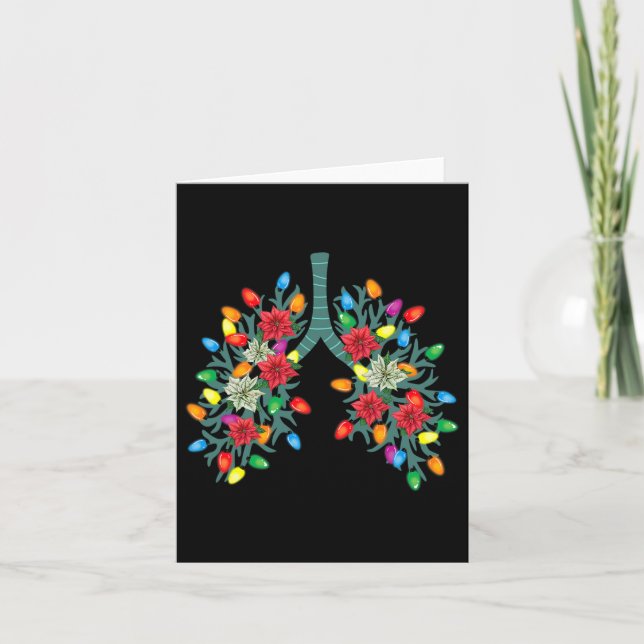 Tarjeta Terapia Respiratoria Navidades Pulmonares Terapia  (Anverso)