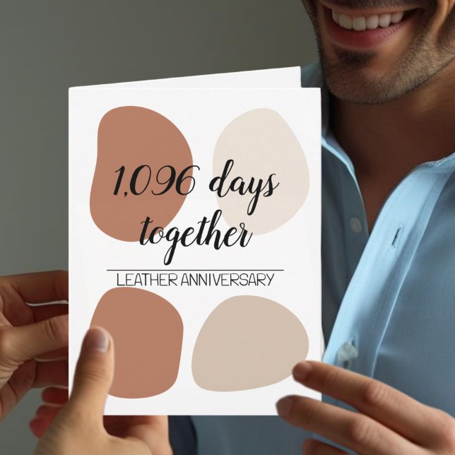 Tarjeta Tercer aniversario boda moderno (Subido por el creador)