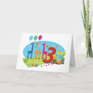 Tarjeta Tercer cumpleaños