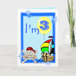 Tarjeta Tercer cumpleaños