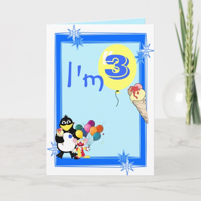 Tarjeta Tercer cumpleaños (Anverso)