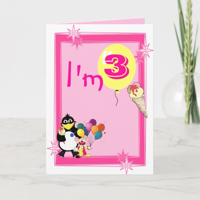 Tarjeta Tercer cumpleaños (Anverso)