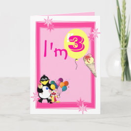 Tarjeta Tercer cumpleaños