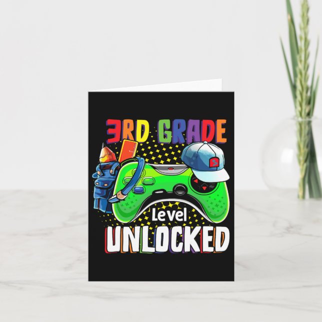 Tarjeta Tercer Grado Desbloqueada Ck To School Video Game (Anverso)