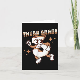 Tarjeta Tercer Grado Retro Gracioso 3 Volver Al Escolar Ch