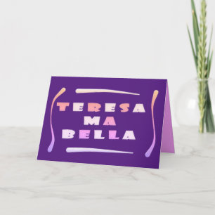 Tarjeta Teresa Bella hizo su mezcla de colores