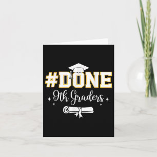 Tarjeta Terminado 9° Grado de Graduación Cuto Noveno Grado