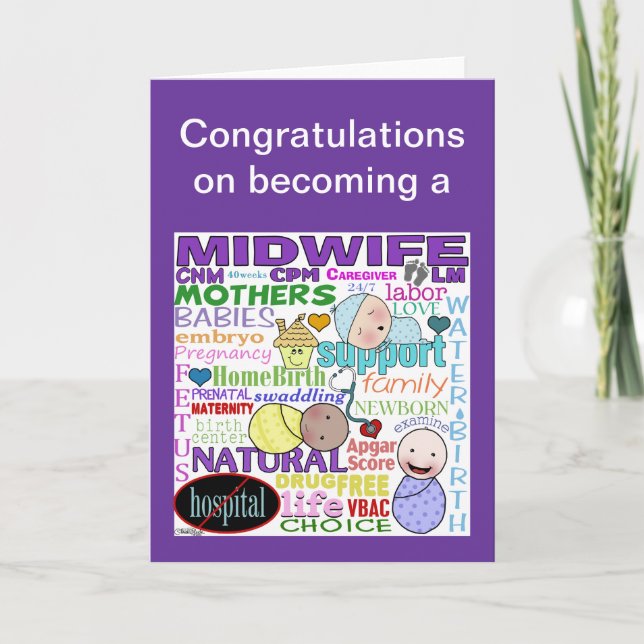 Tarjeta Terminología de Midwifery - Arte en el metro (Anverso)