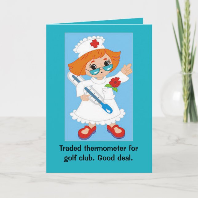 Tarjeta Termómetro Comercial para Golf Club - Buen Trato (Anverso)