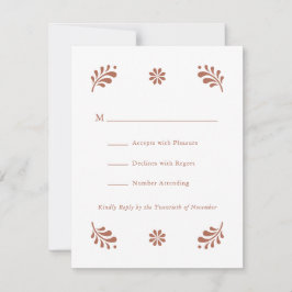 Tarjeta Terra Cotta Mexican RSVP