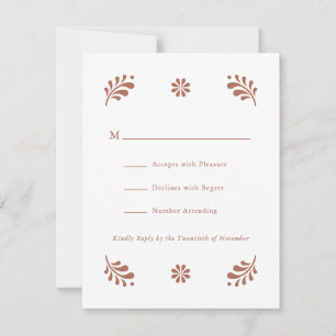 Tarjeta Terra Cotta Mexican RSVP