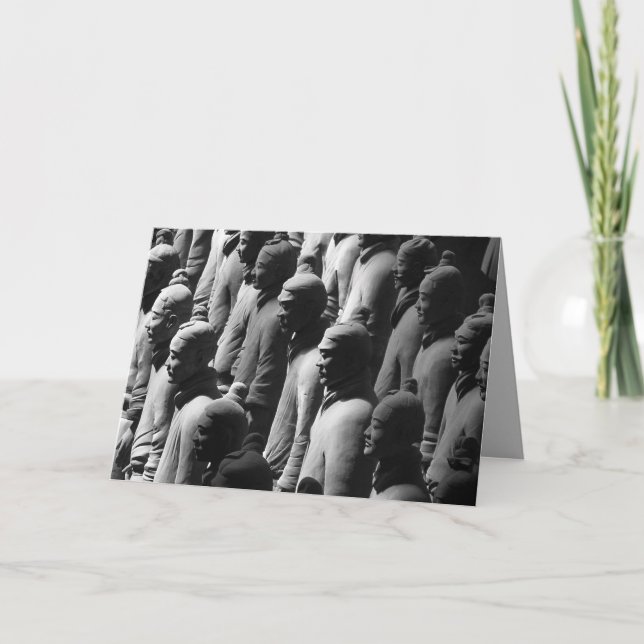 Tarjeta Terracota Guerreros Xian China fotografía de viaje (Anverso)