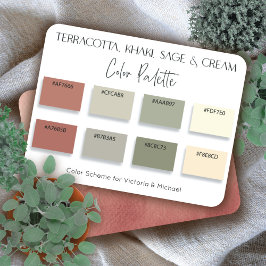 Tarjeta Terracotta Kahaki Sage & Cream Color Palet