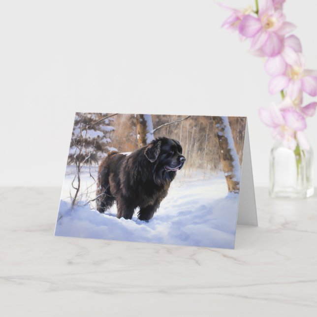 Tarjeta Terranova deja que nieve Navidades (Orquídea)