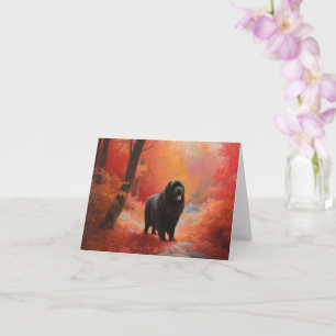 Tarjeta Terranova en otoño se inspira la caída de las hoja