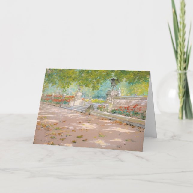 Tarjeta Terraza, Parque Prospect | William Merritt Chase (Anverso)