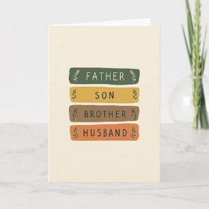 Tarjeta terrenal de padre e hijo