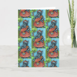 Tarjeta TERRENO SCOTISTA, SCOTTIE DOG Kilt Sporran Blank