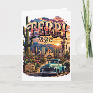 Tarjeta Terri Tucson Arizona Personalizado del Suroeste