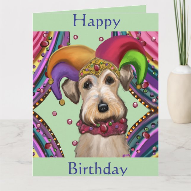 TARJETA TERRIER AIREDALE  (Anverso)
