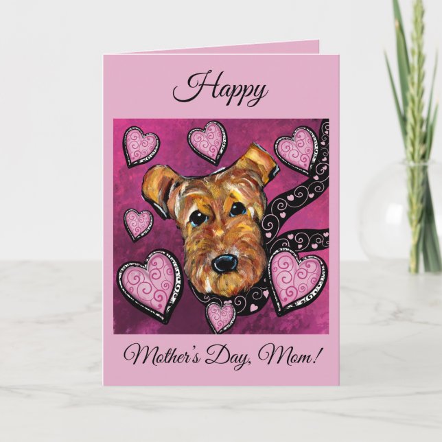 TARJETA TERRIER AIREDALE      (Anverso)