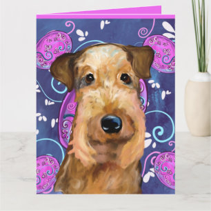 TARJETA TERRIER AIREDALE       