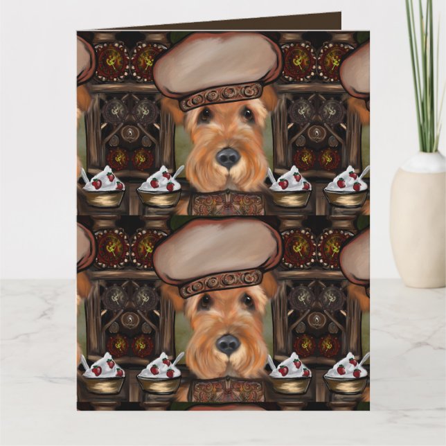 TARJETA TERRIER AIREDALE (Anverso)