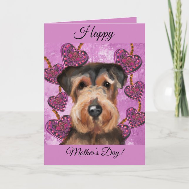 TARJETA TERRIER AIREDALE      (Anverso)