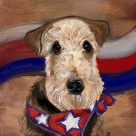 TARJETA TERRIER AIREDALE       