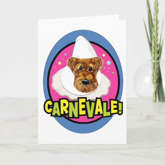 TARJETA TERRIER AIREDALE (Anverso)