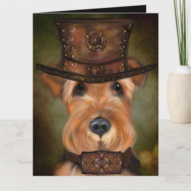 TARJETA TERRIER AIREDALE  (Anverso)