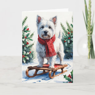 Tarjeta Terrier Blanco de las Tierras Altas del Oeste en A