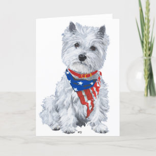Tarjeta Terrier Blanco de las Tierras Altas del Oeste Patr