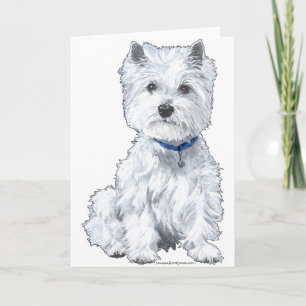 Tarjeta Terrier Blanco de las Tierras Altas Occidentales