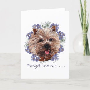 Tarjeta Terrier Cairn Marrón No me olvides