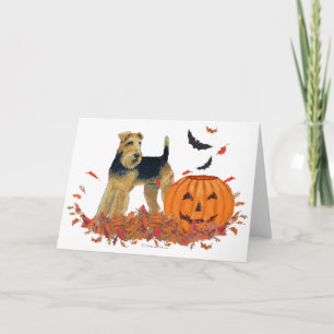 Tarjeta Terrier de Halloween
