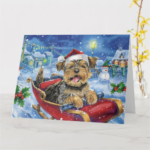 Tarjeta Terrier de la Bahía de Chesapeake Trineo Nieve Nav