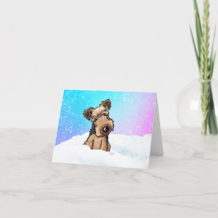 Tarjeta Terrier Galés Nieve Invernal