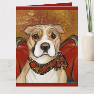 TARJETA TERRIER STAFFORDSHIRE AMERICANO         