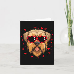 Tarjeta Terrier Trigo Día de San Valentín Corazón Amantes 