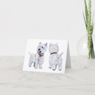 Tarjeta Terrier West Highland Blanco