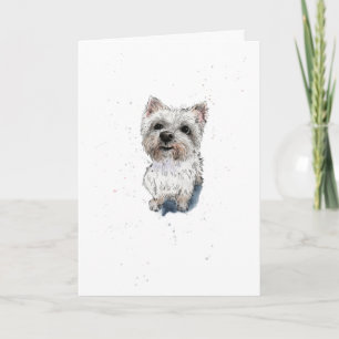 Tarjeta Terrier West Highland Westie perro lindo cumpleaño