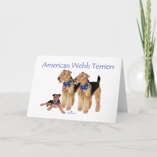Tarjeta Terriers galeses americanos (Anverso)