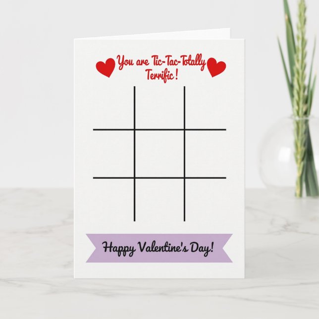 Tarjeta Terrific Valentine Tic Tac Toe Card (Anverso)