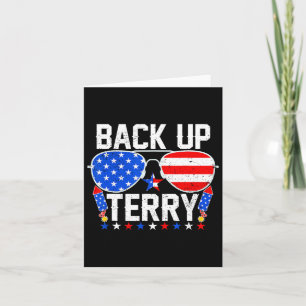 Tarjeta Terry Divertido Bandera de EE. UU. Patriótica 4 de